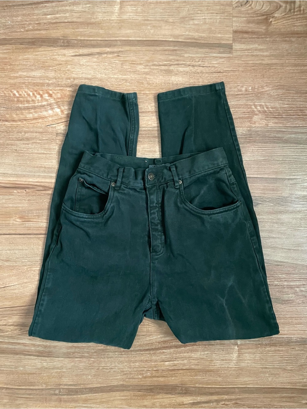 90s Vintage Lizwear Liz Claiborne High Rise Jeans in Dark Green Size Petite 8